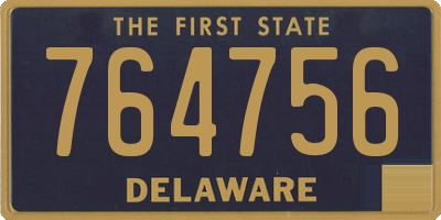 DE license plate 764756