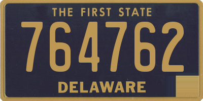 DE license plate 764762