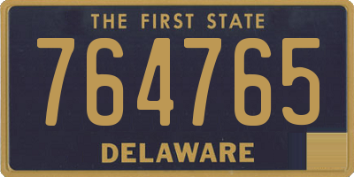 DE license plate 764765