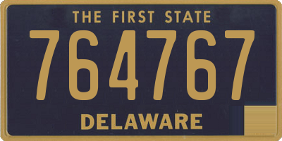 DE license plate 764767