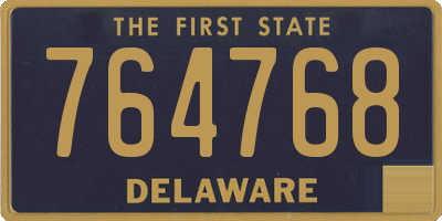 DE license plate 764768