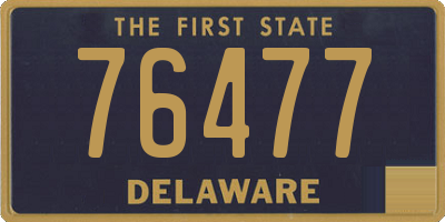 DE license plate 76477