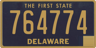 DE license plate 764774