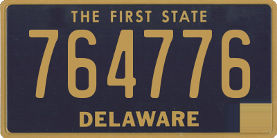 DE license plate 764776