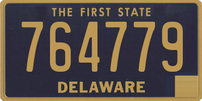 DE license plate 764779