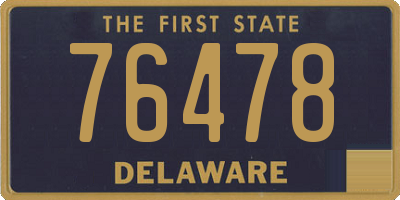 DE license plate 76478