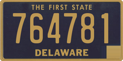 DE license plate 764781