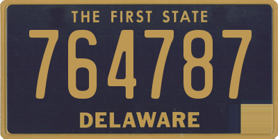 DE license plate 764787