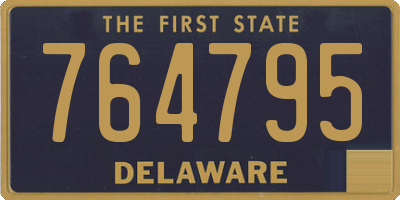 DE license plate 764795