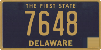 DE license plate 7648