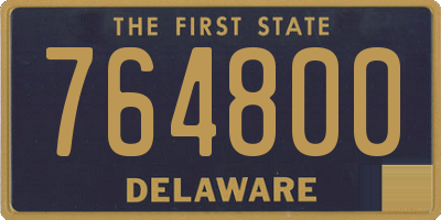 DE license plate 764800