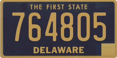 DE license plate 764805