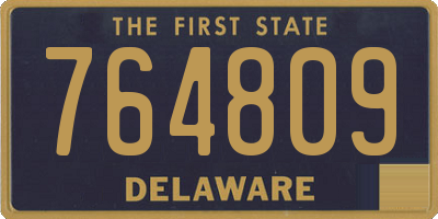 DE license plate 764809