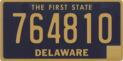 DE license plate 764810