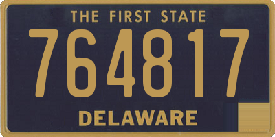 DE license plate 764817