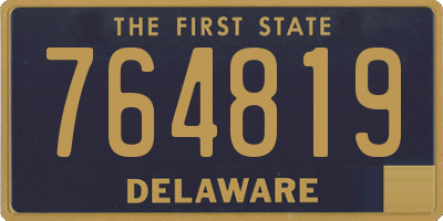 DE license plate 764819