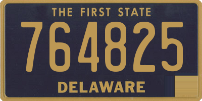 DE license plate 764825