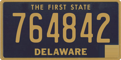 DE license plate 764842