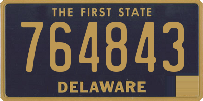 DE license plate 764843