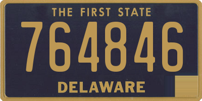 DE license plate 764846