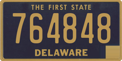 DE license plate 764848