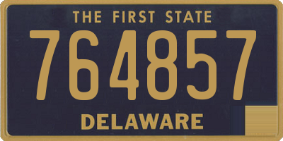DE license plate 764857
