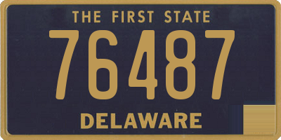 DE license plate 76487