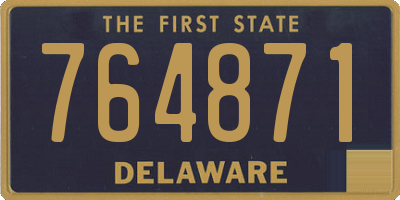 DE license plate 764871