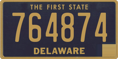 DE license plate 764874