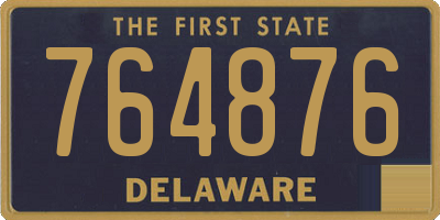 DE license plate 764876