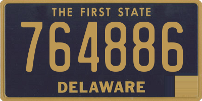 DE license plate 764886