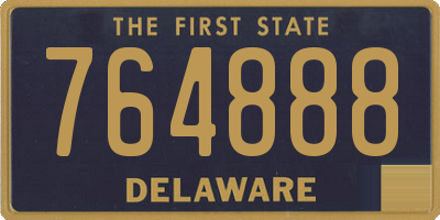 DE license plate 764888