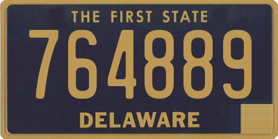 DE license plate 764889