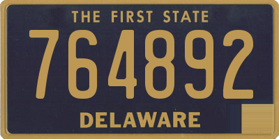 DE license plate 764892