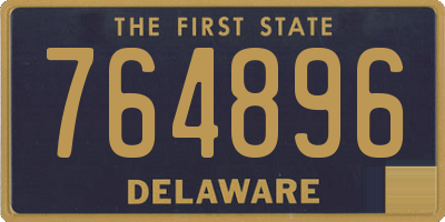 DE license plate 764896