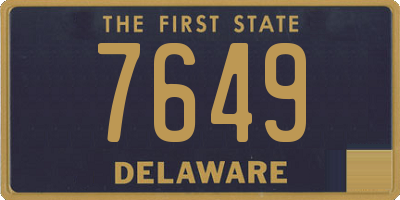 DE license plate 7649