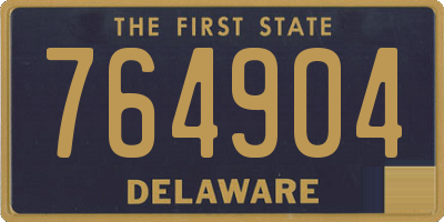 DE license plate 764904