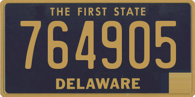 DE license plate 764905