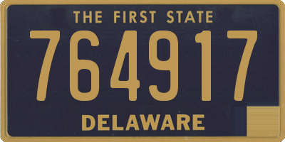 DE license plate 764917