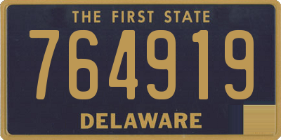 DE license plate 764919