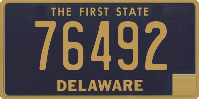 DE license plate 76492