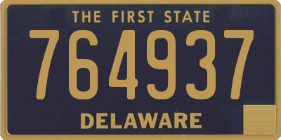 DE license plate 764937