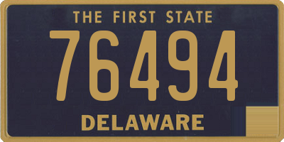 DE license plate 76494