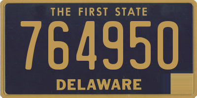 DE license plate 764950