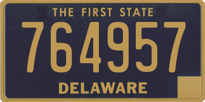 DE license plate 764957