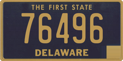 DE license plate 76496
