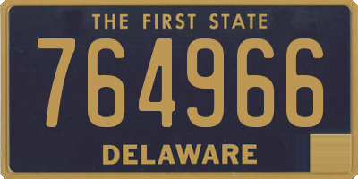 DE license plate 764966