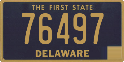 DE license plate 76497