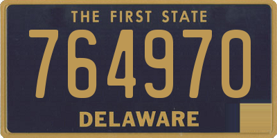 DE license plate 764970