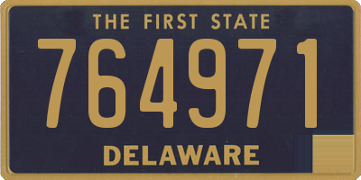DE license plate 764971